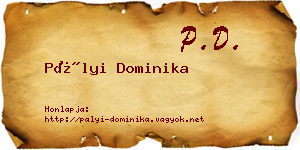 Pályi Dominika névjegykártya